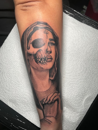 Explore black medusa tattoo ideas, creative tattoo ideas in Spartanburg, available at Diverse Illusions Tattoo