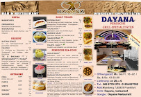 Carte du Dayana Restaurant à Frankfurt