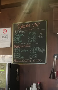 Menu du Bar Commercio à Villa Santina