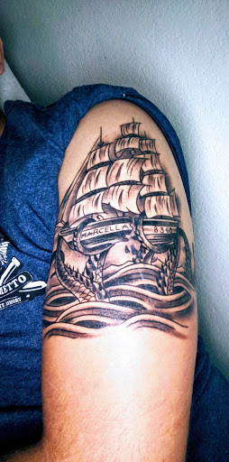 Explore samurai champloo tattoo ideas, creative tattoo ideas in Goose Creek, available at Blu Gorilla Goose Creek