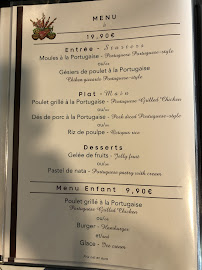 Menu / carte de Les saveurs du portugal à Sarlat-la-Canéda
