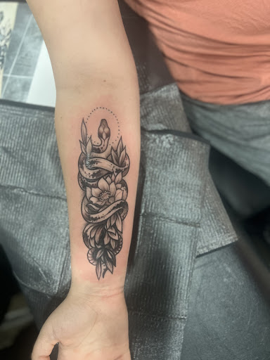 Explore chest to arm tattoo ideas, creative tattoo ideas in Nicholasville, available at Castle of Color