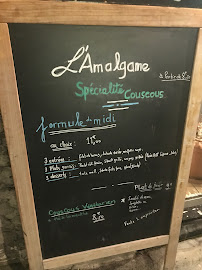 Restaurant L’amalgame à Paris (la carte)