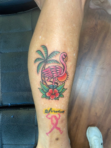 Explore knee tattoo ideas male, creative tattoo ideas in Cocoa, available at Rorschach Tattoo Shop and Piercing Studio