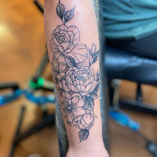Explore rockstar tattoo ideas, creative tattoo ideas in Aledo, available at Elevated Tattoo & Piercing