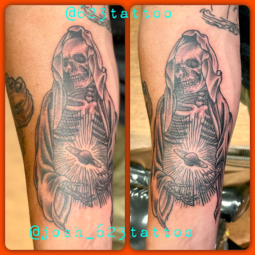 Explore mens christian tattoo ideas, creative tattoo ideas in Watertown, available at 623 Tattoo