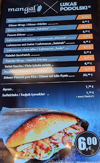 Carte du Mangal Döner Bergheim à Bergheim