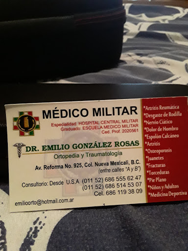 MÈDICO MILITAR DR. EMILIO GONZÀLEZ ROSAS