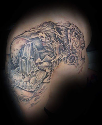 Explore tattoo ideas for guys shoulder, creative tattoo ideas in Savannah, available at Tatlyfe Studios