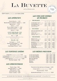 La Terrasse Seguin à Boulogne-Billancourt menu