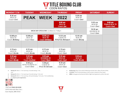Boxing Gym «TITLE Boxing Club Coon Rapids», reviews and photos, 12475 Riverdale Blvd, Coon Rapids, MN 55433, USA