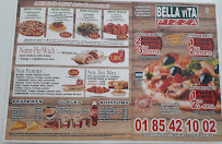 Carte du Bella vita pizza à Villeparisis