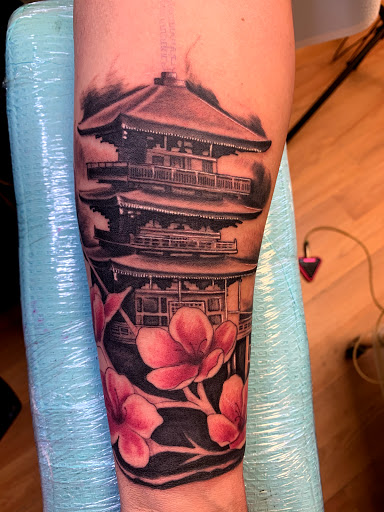 Explore pinup tattoo ideas, creative tattoo ideas in Worcester, available at Hourglass Ink Tattoo Studio