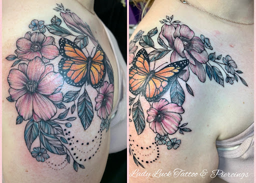 Explore golf tattoo ideas, creative tattoo ideas in Goshen, available at Lady Luck Studio