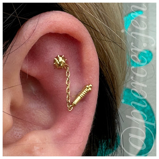 Explore trapezius tattoo ideas, creative tattoo ideas in Muskogee, available at Spurlocks Emporium