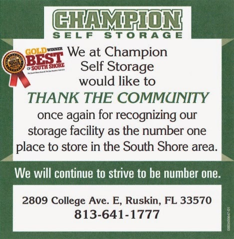 Self-Storage Facility «Champion Self Storage - Ruskin», reviews and photos, 2809 E College Ave, Ruskin, FL 33570, USA