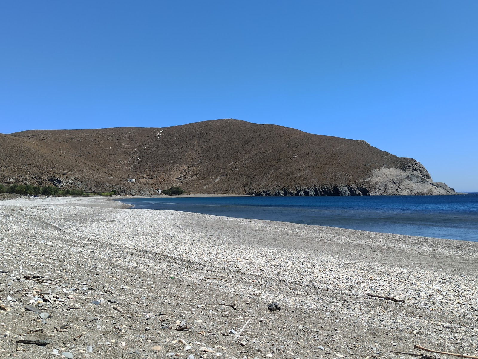 Foto von Lemnos Beach mit grauer sand & kiesel Oberfläche