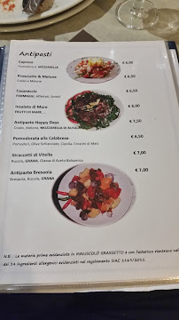 Happy Days PIZZA & FOOD WORKSHOP à Amantea menu