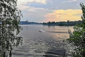 The beach on the island Vodnik image