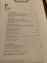 Menu / carte de Restaurant Passerini à Paris