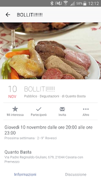 Restaurant Ristorante Quanto Basta à Cavaria (le menu)