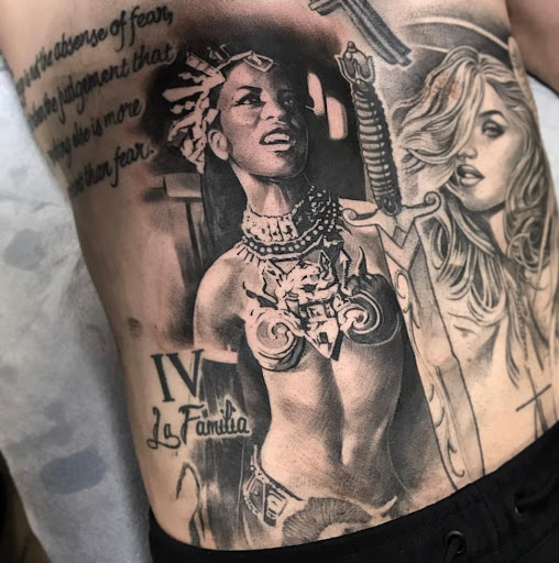 Explore cowboy boot tattoo ideas, creative tattoo ideas in Denver, available at Think Tank Tattoo