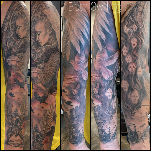 Explore ladies back tattoo ideas, creative tattoo ideas in Spokane, available at Moms Custom Tattoo & Body Piercing