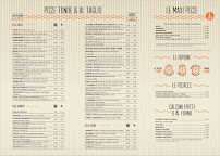 Menu du Voglia di Pizza di Patrizia à Monterosi