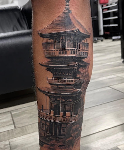 Explore tattoo ideas on neck, creative tattoo ideas in San Antonio, available at Firme Copias Tattoo Studio