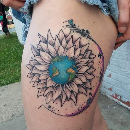 Explore compass tattoo ideas for guys, creative tattoo ideas in Frankfort, available at Rhythm In Ink Tattoo Studio