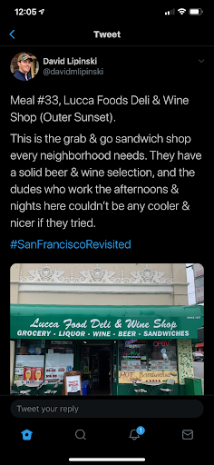 Grocery Store «Lucca Food Store», reviews and photos, 1899 Irving St, San Francisco, CA 94122, USA