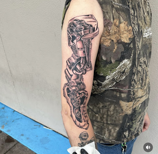 Explore mexican hand tattoo ideas, creative tattoo ideas in Fort Myers, available at Loyal 2 The Coil Tattoos & Piercings (Edison Mall Location Entrance F)