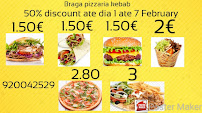 Braga pizzaria kebab à Braga menu