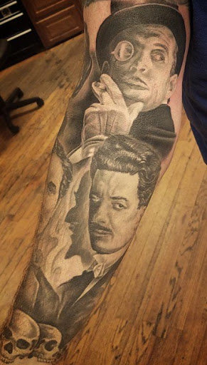 Explore leg sleeve tattoo ideas male, creative tattoo ideas in Canon City, available at Tattoos By Richie Streate