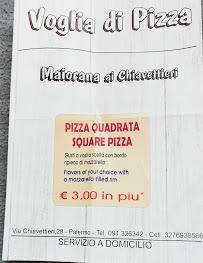 Voglia Di Pizza à Palermo menu