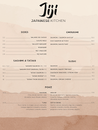 Jiji Japanese Kitchen à Paris carte