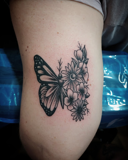 Explore blue collar tattoo ideas, creative tattoo ideas in Bargersville, available at Angels and Demons Tattoo
