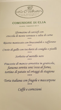 Ristorante Le Cedrare à Illasi menu