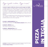 Pizzeria Pizzeria Le 4 Viole à Bellizzi (le menu)