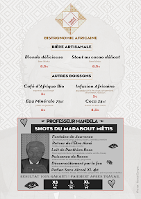 Table Métis - Bistronomie Africaine à Paris menu