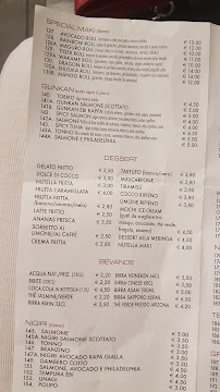 Menu / carte de Shizuka à Castelfranco Emilia