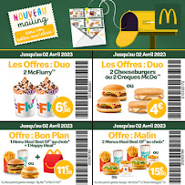 Menu du McDonald's à Halluin