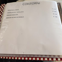 Menu du Antica Hostaria Secondini à La Spezia