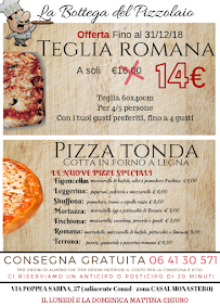 La Bottega del Pizzolaio - Casal Monastero à Rome menu