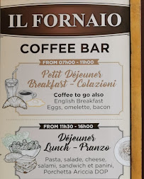 Restaurant italien Il fornaio à Beausoleil (la carte)