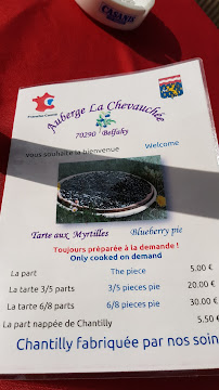 Restaurant Auberge La Chevauchée à Belfahy - menu / carte