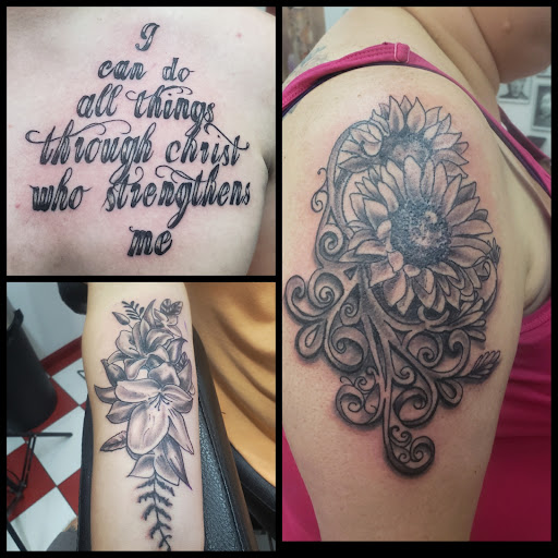 Explore buddhist tattoo ideas, creative tattoo ideas in Vinton, available at Cherry Bomb Tattoo and piercing