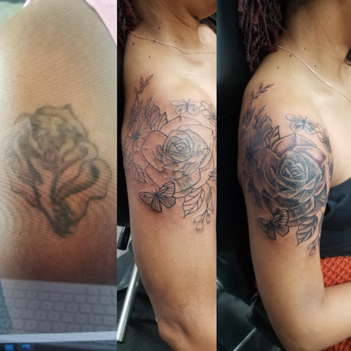 Explore rip tattoo ideas for females, creative tattoo ideas in Raleigh, available at Warlocks Tattoo Inc (No Piercings)