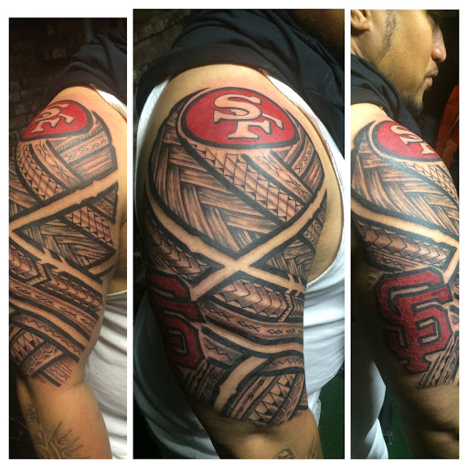 Find leg tattoo ideas for guys for your next unique tattoo in Fresno at Island Ink Tattoo