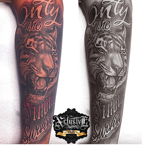 Explore small black and white tattoo ideas, creative tattoo ideas in Starkville, available at Xclusive Ink Tattoo Company